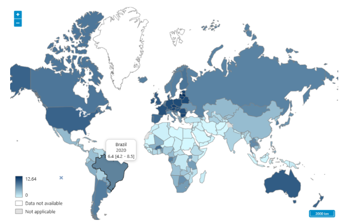 Consumo de álcool no Brasil e no Mundo